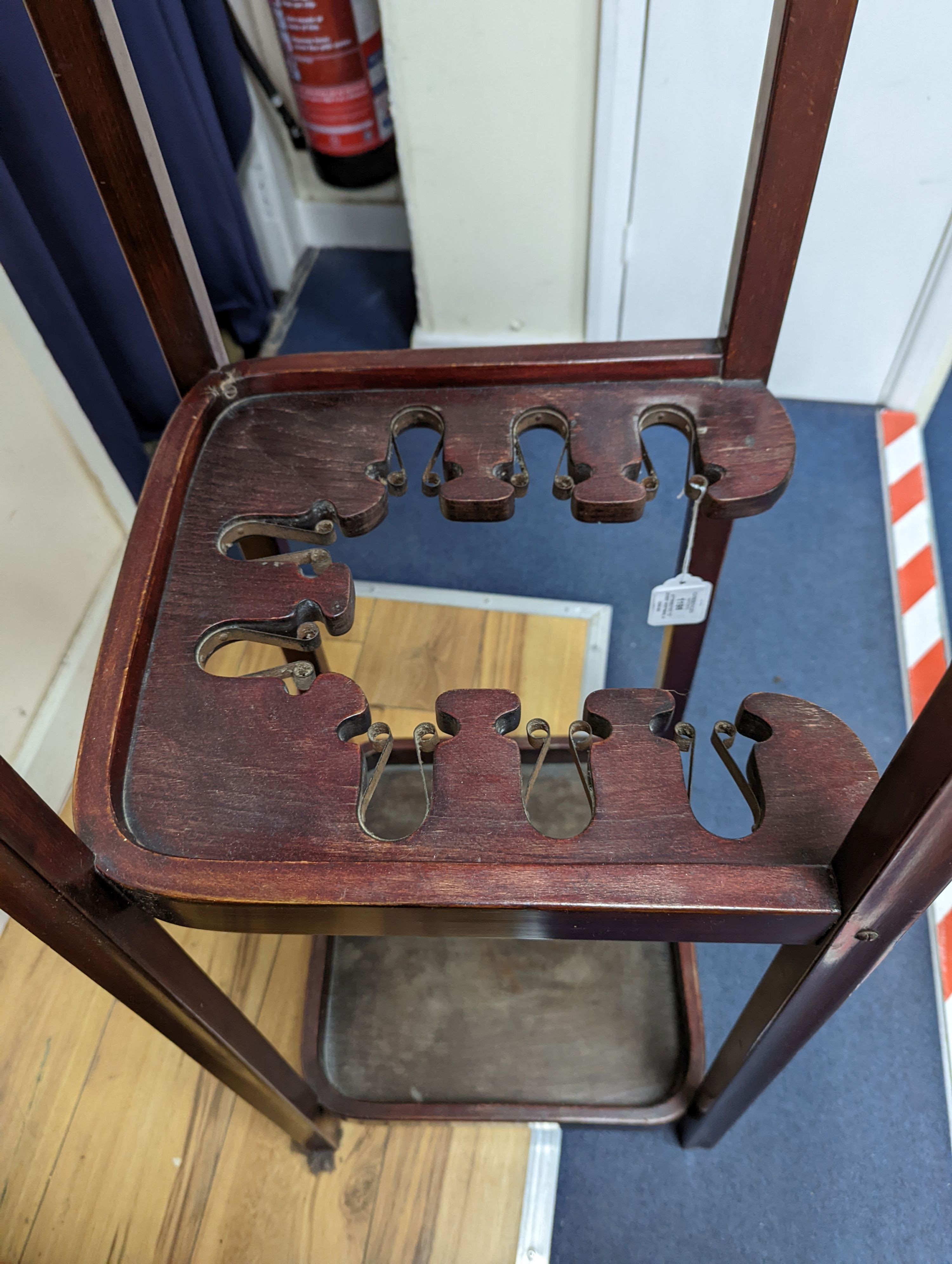 Attributed to Josef Hoffman, a Mundus and J & J Kohn Ltd bentwood hallstand, bears original paper label, height 183cm